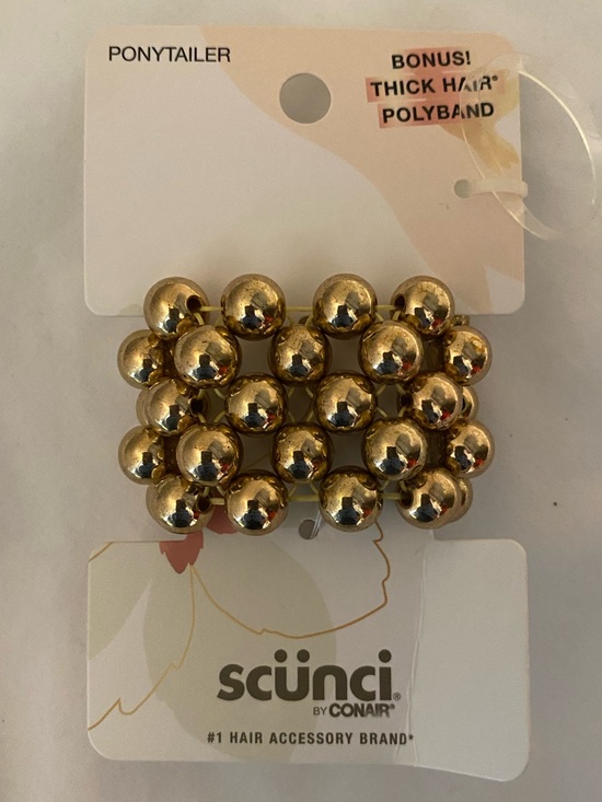 scunci Accessories - Scunci Gold Beaded Ponytailer Hair Tie - NEW!